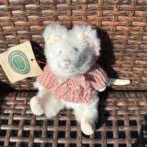 Boyds Bear white plush mouse